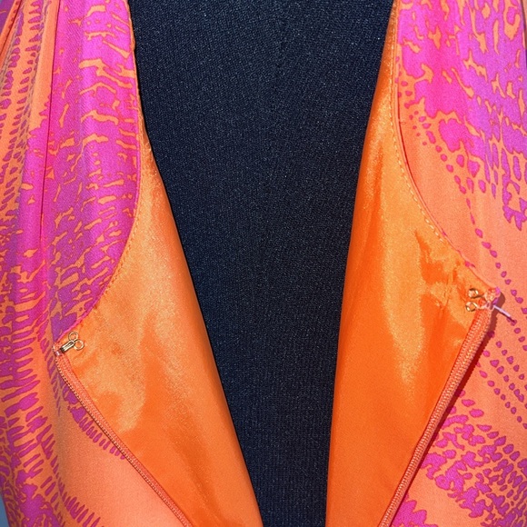 Shoshanna - Acacia Flames One Shoulder Silk Cocktail Dress - BNWT - Picture 12 of 16